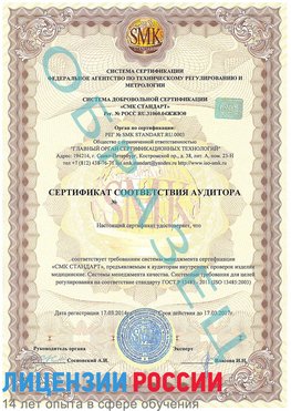 Образец сертификата соответствия аудитора Углич Сертификат ISO 13485